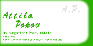 attila popov business card